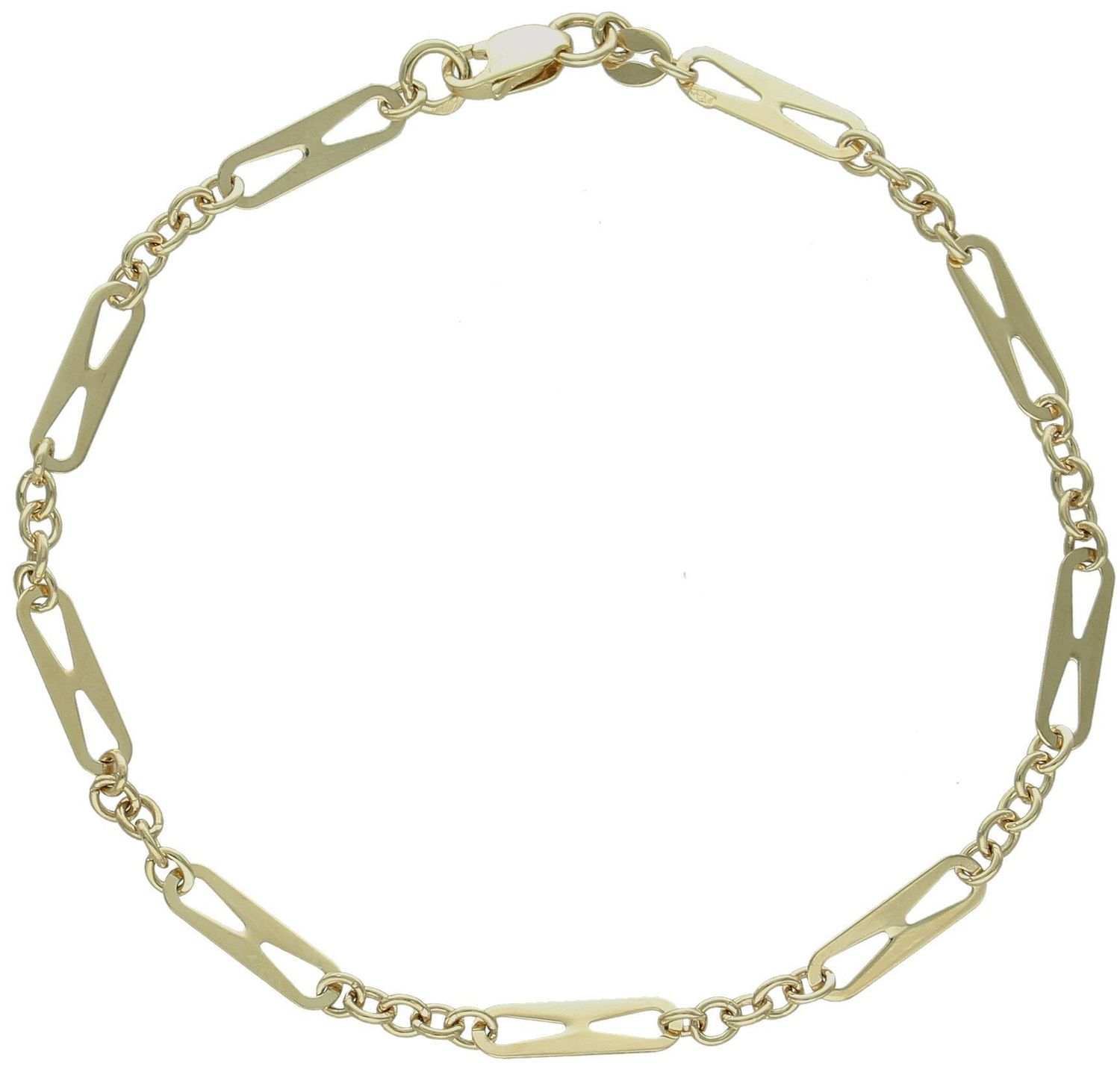 Bransoletka złota prostokątne blaszki próba 375, BR 6710 375 Złota bransoletka wykonana z 9 karatowego żółtego złota. Bransoletka to idealny pomysł na prezent..jpg